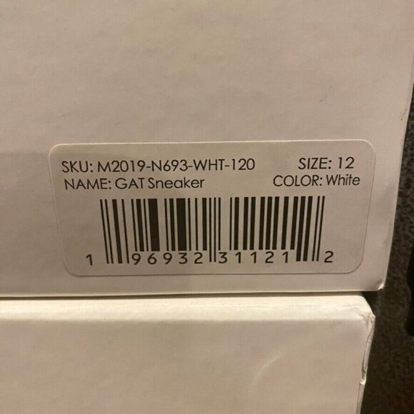 MNML Mens Gat Sneaker White Italian Leather Nubuck Size 12 - Picture 12 of 12